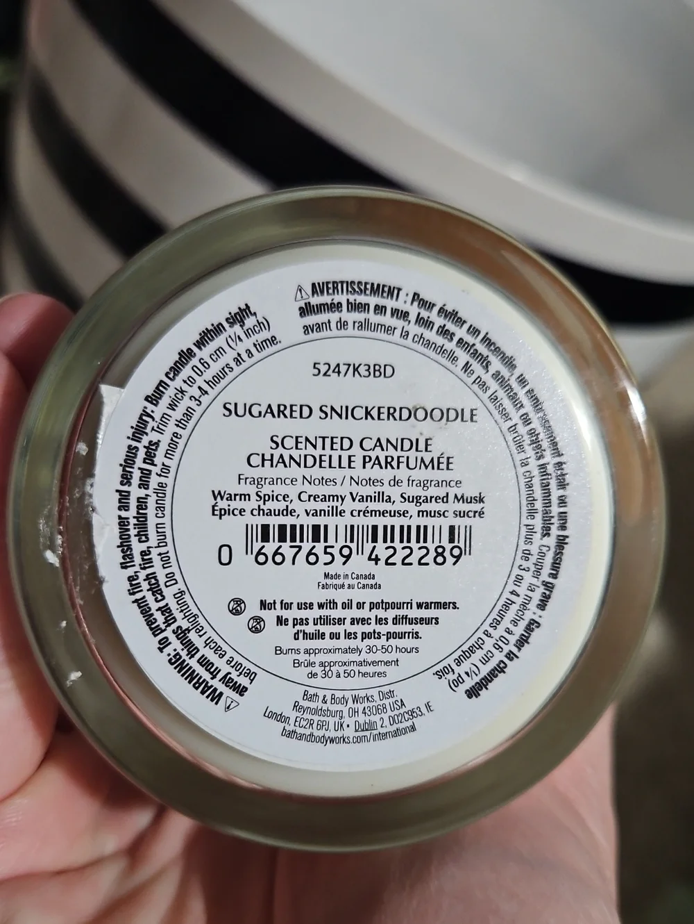 NWT Bath & Body Works Sugared Snickerdoodle Single Wick Candle - Picture 2 of 3